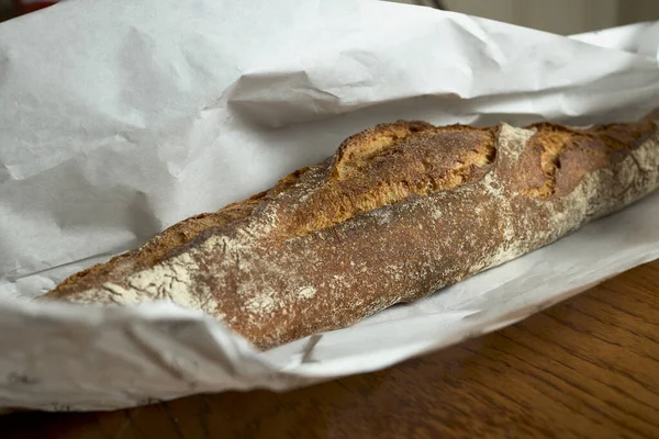 Французький Хлібний Хліб Відомий Сільський Багет — стокове фото