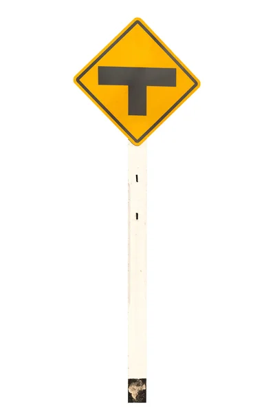 T-junction traffic signage — Stock Photo, Image
