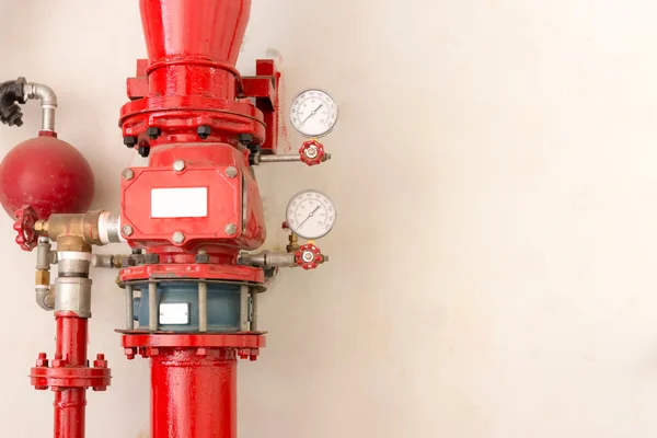 Red fire pipe — Stock Photo, Image
