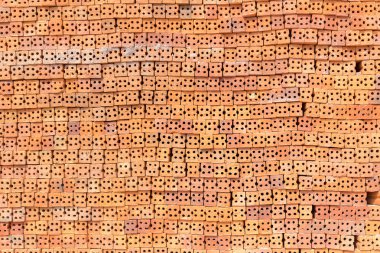 kırmızı tuğla yığını