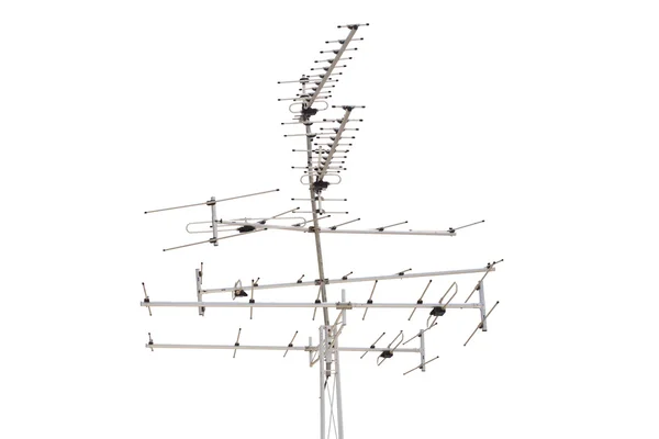 Receptor de antena isolado no fundo branco — Fotografia de Stock