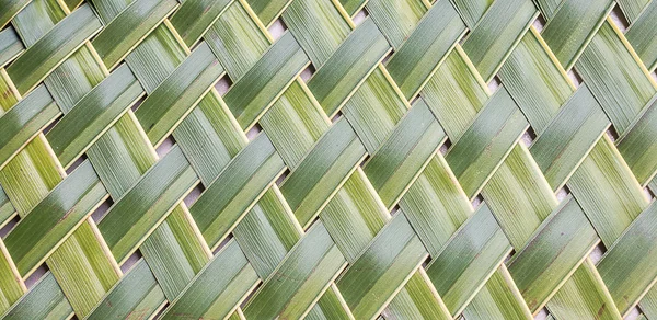 Pattern weaving of coconut leaves — Stock Photo, Image