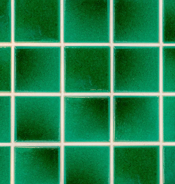 Green earthenware tiles — Stock Photo, Image