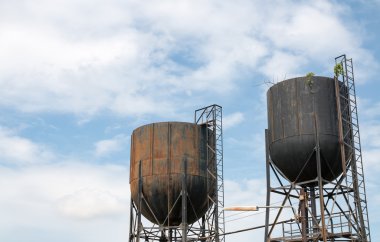 old steel tanks