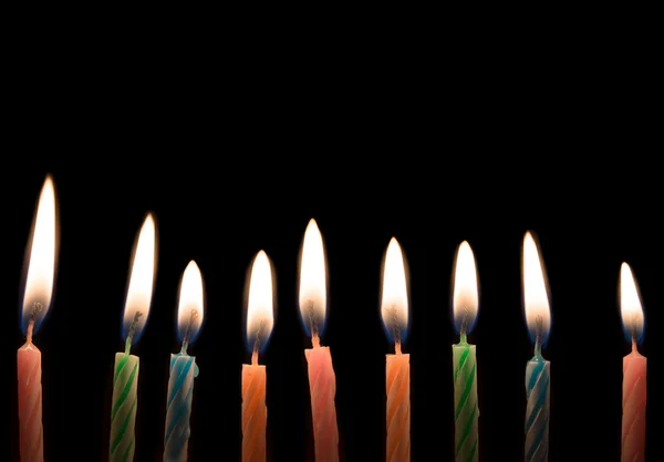 Palących się świec urodziny — Zdjęcie stockowe