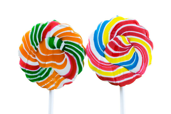 isolated colorful candy stick