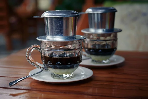 Traditional Vietnamese coffee with milk