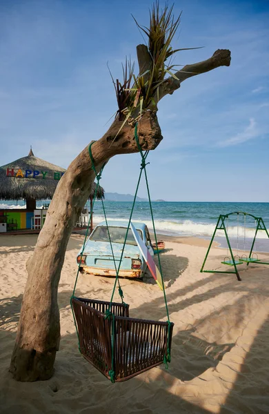 Nha Trang Vietnam Mar 2020 Choque Autos Viejos Playa Nha — Foto de Stock