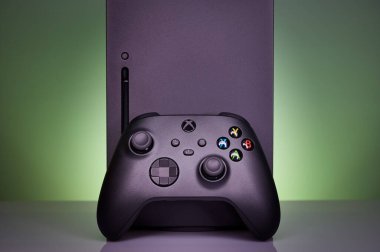 Warsaw, Poland - DEC 23, 2020: Xbox Series X console and dedicated controller