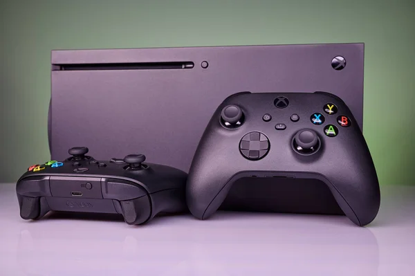 Warsaw, Poland - DEC 23, 2020: Xbox Series X console and dedicated controller