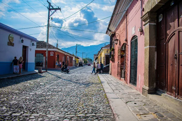 Ulica Antigua Guatemala — Zdjęcie stockowe