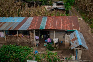 Lamia 'nın tarlada ektiği eski kadırga evi.