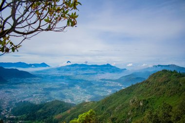 impressive valley landscape from el hail hill with blue colors clipart