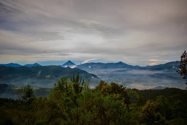 Alba Mozzafiato Vista Sulla Vetta Della Sibilia Paesaggio Montano Vulcanico — Foto Stock