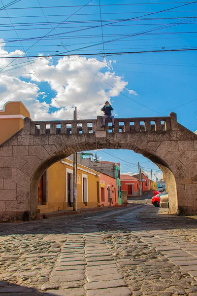 Arco Los Chocoyos Del Siglo Colonial Con Piedras —  Fotos de Stock