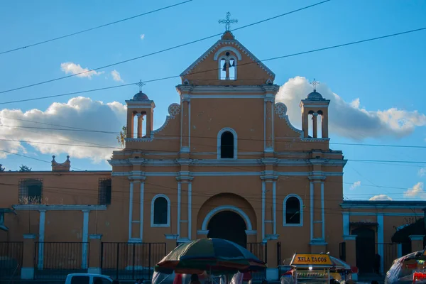 Iglesia Calvario Amarillo Xela — Foto de Stock