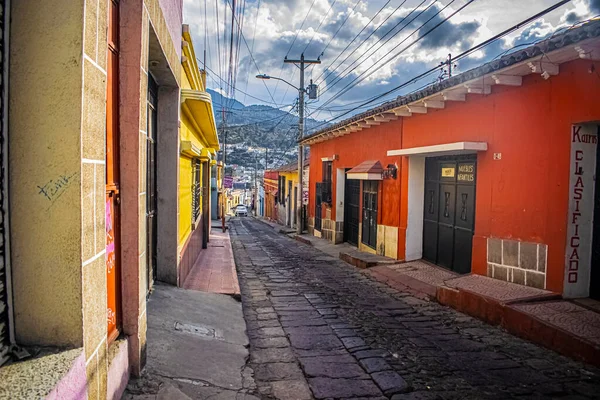 Calle Clásica Ciudad Colonial Quetzaltenango — Foto de Stock