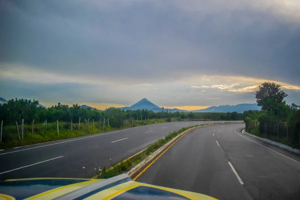 Paisagem Rodovia Interamericana Com Nuvens — Fotografia de Stock