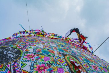 Renkli arka plan ve dokular bulutlu, sumpangolu, sakatepesquez, guatemala, 1 Kasım 2018