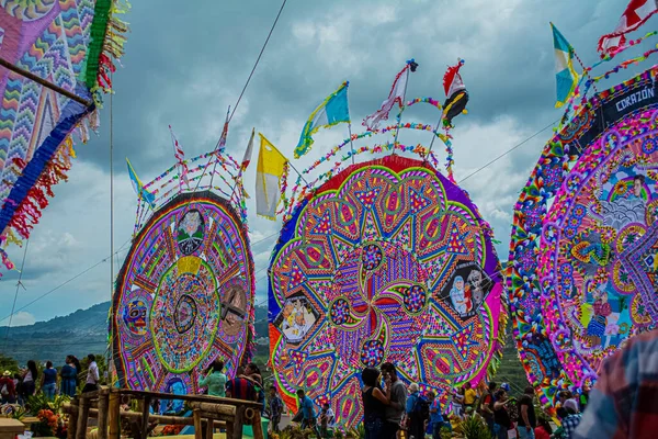 Noviembre 2017 Sumpango Chimaltenango Guatemala China Giant Paper Kite Fair — стоковое фото