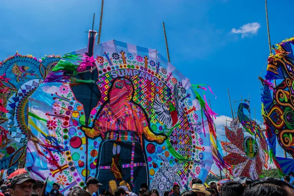 Cometa Papel China Gigante Con Hermosos Colores Típicos — Foto de Stock