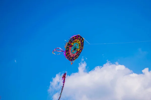 Kite Flying Colorful Sky Blue Sky — Stock Photo, Image