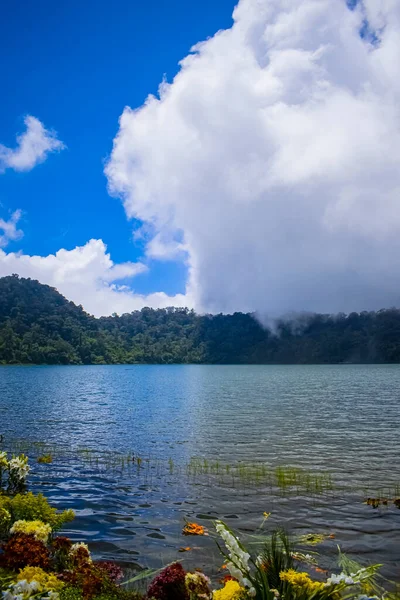 Beautiful Cloudscape Chicabal Lagoon — Stock Photo, Image