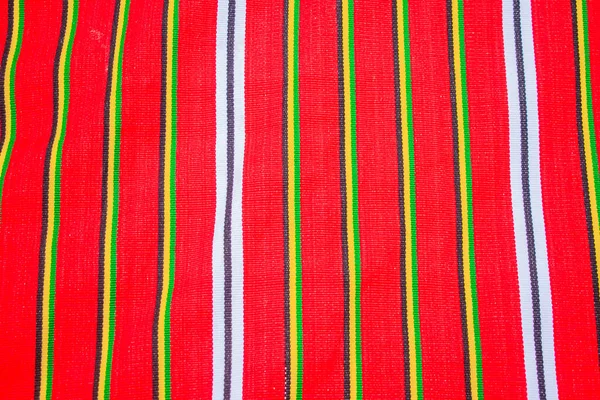 typical Mayan fabric in red with stripes