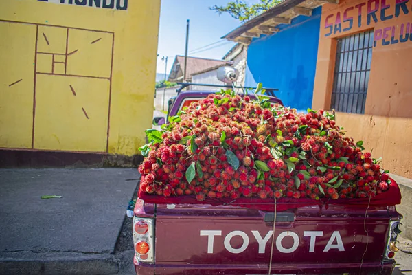 Carrito Frutas Naturales Mercado — Foto de Stock