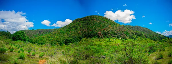 Big Green Mountains Surrounded Beautiful Blue Sky — Stock Photo, Image