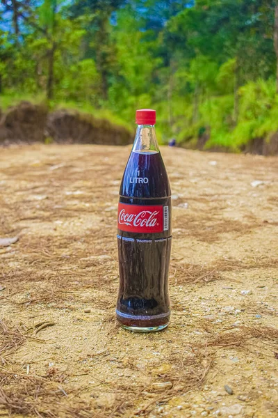 Bottle Coke Dencina Tierra Beautiful Background — Stock Photo, Image