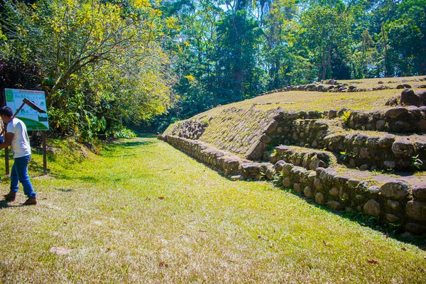 Arquitectura Maya Antigua Con Mucha Naturaleza Alrededor — Foto de Stock