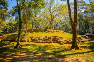mayan temple with ancient stones