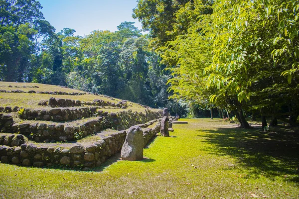 Mayan Ruin Landscape Forest Rocks — Foto Stock