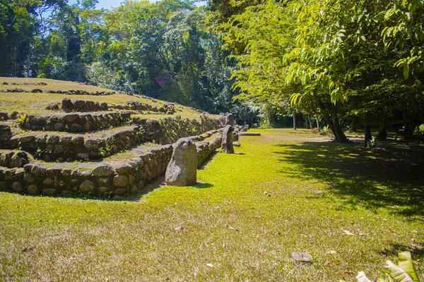 Mayan Ruin Landscape Forest — Foto de Stock