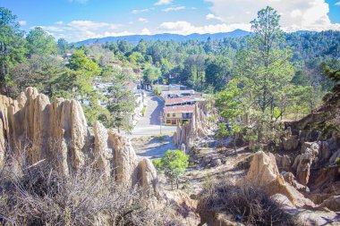 Dağlı vadi eviyle Momostenango