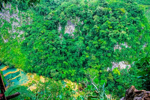 Beautiful Valley Rio Semuc Champey Jungle Rocks — Stock Photo, Image