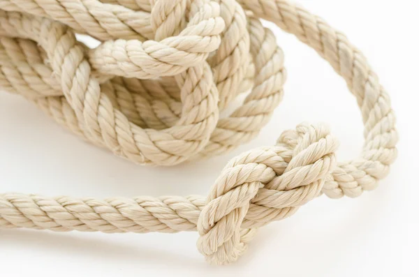 Natural jute rope, vegetable fiber woven into a thick thread close