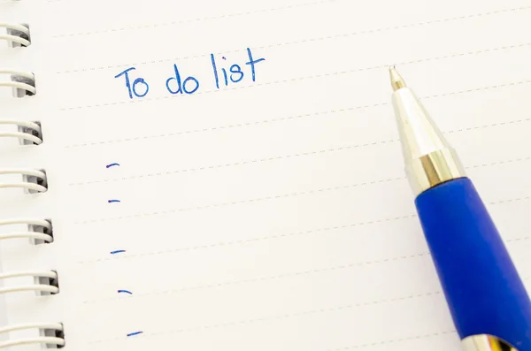 Escrever para fazer lista. — Fotografia de Stock