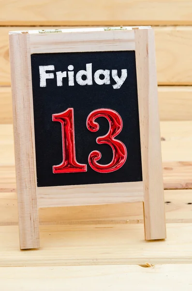 Blackboard with 13 friday. — Stock Photo, Image