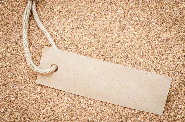 Blank tag made form recycle brown paper — Stock Photo, Image