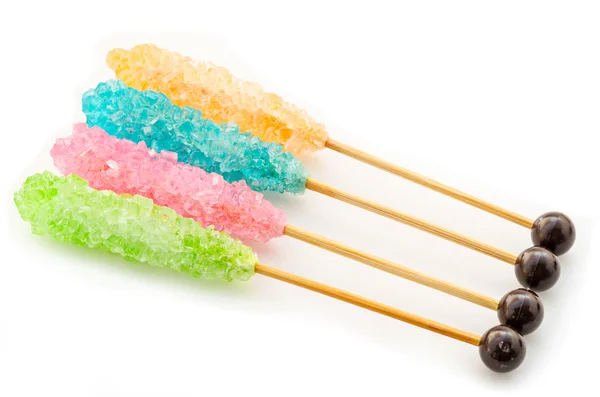 Vara de doces de cristal de açúcar colorido . — Fotografia de Stock