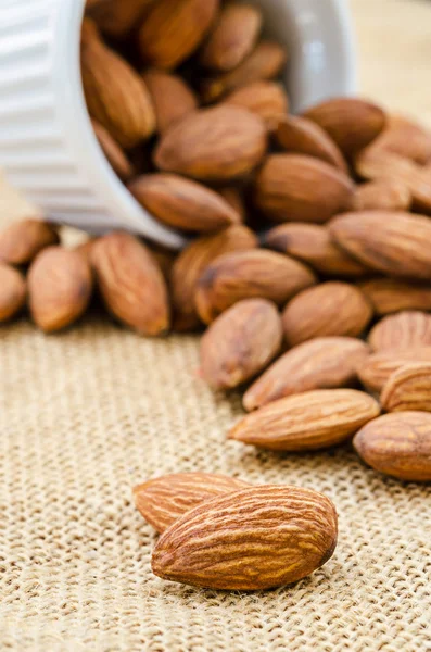 Bardağı badem dökün.