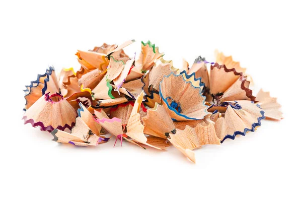 Color pencil shaves heap. — Stock Photo, Image