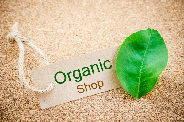 Organic shop word. — Stock Photo, Image