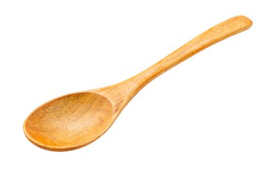 Kullanılan tahta kaşık izole