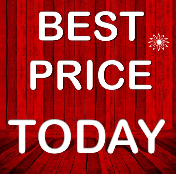 Best price today text — Stock Photo, Image