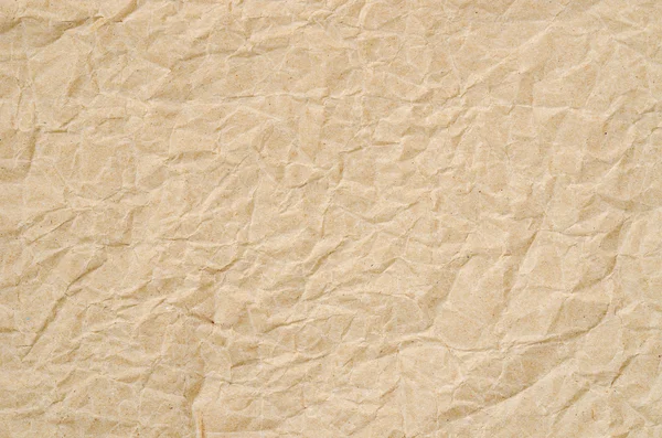 Textura castanha de papel amassado. — Fotografia de Stock