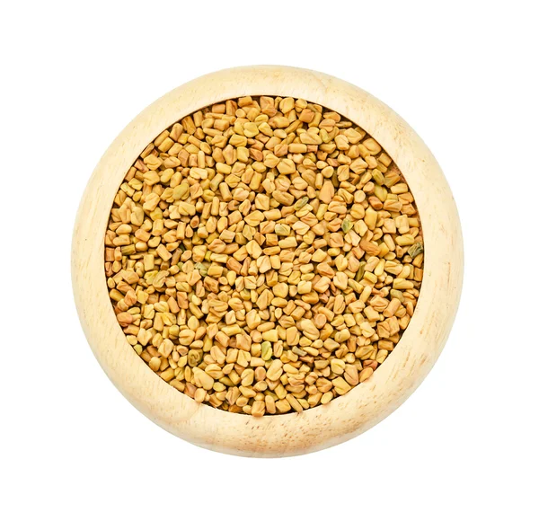 Fenugreek seeds isolated on white. — Stock Photo, Image