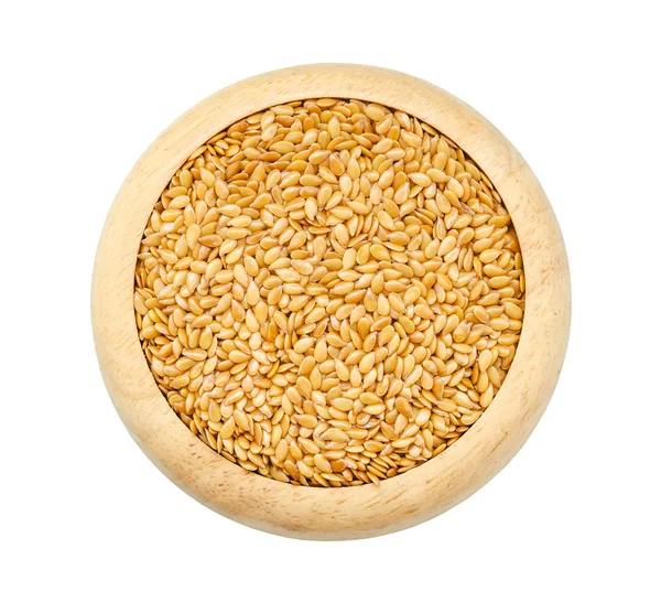 Gold Flax seeds, Linseed, Lin seeds close-up — Stock Photo, Image